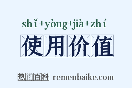 使用价值是什么意思的图片